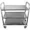 Amgood 34 in. Long x 18 in. Wide Stainless Steel Dining Cart-3 Shelf Heavy Duty Utility Cart on Wheels AMG RP3-2 CART - alternate 6